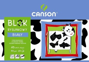 Blok rysunkowy Canson A3 biały 90g 20k 297 mm x 420 mm (100302695)