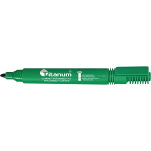 Marker permanentny Titanum, zielony 2,0 mm okrągła końcówka (PY1026-02)