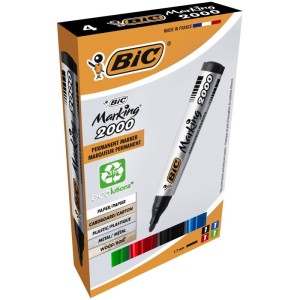 Marker permanentny Bic Marking 2000 komplet 4 szt, mix 1,5 mm okrągła końcówka (8209112)