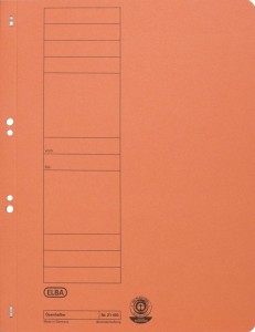 Skoroszyt Elba oczkowy A4 - pomarańczowy 250 g (100551874)