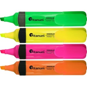 Zakreślacz Titanum Highlighter, mix 1,0-5,0 mm (CLC1190)