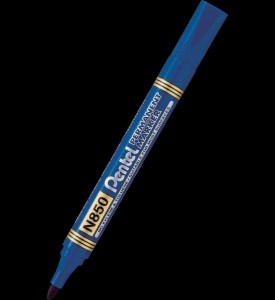 Marker permanentny Pentel, niebieski 1,5 mm okrągła końcówka