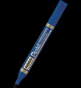 Marker permanentny Pentel N860, niebieski 1,5 mm ścięta końcówka