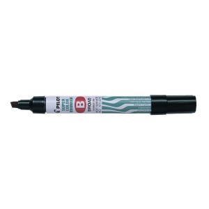 Marker permanentny Pilot, czarny 2,0-4,5 mm ścięta końcówka (SCA-B-B)