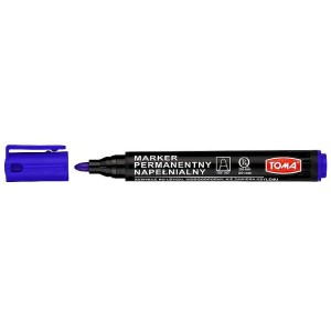 Marker permanentny Toma, niebieski 1,0-5,0 mm okrągła końcówka