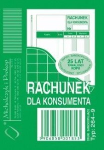 Druk samokopiujący Michalczyk i Prokop Rachunek dla konsumenta A7 80k. (264-9)