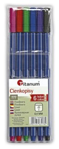 Cienkopis Top Quality Fineliner, mix 0,4 mm 6kol. (777)