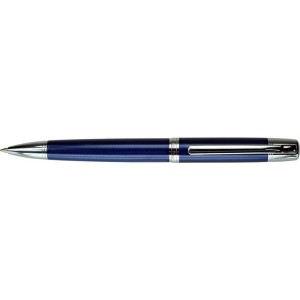 Długopis obrotowy 20KB008  Titanum metalowy niebieskie jodełkowy wzór niebieski wkład 0,7 mm