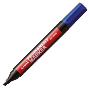 Marker permanentny Uni, niebieski 4,0 mm ścięta końcówka (NO-380B)