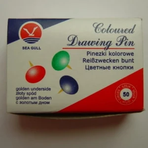Pinezki metalowe kolorowe