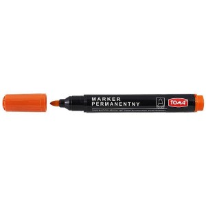 Marker permanentny Toma, pomarańczowy okrągła końcówka