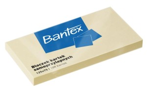 Notes samoprzylepny Bantex żółty 100k 125 mm x 75 mm (400086388)