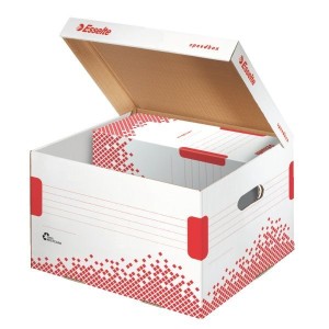 Pudło archiwizacyjne Esselte Speedbox - biało-czerwony 367 mm x 325 mm x 263 mm (623912)