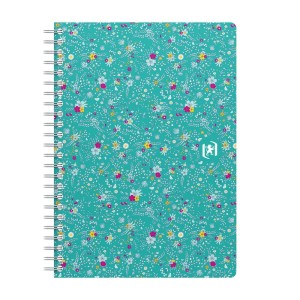 Kołozeszyt (kołobrulion) Oxford Floral A5 120k. 90 g krata/tagi (400094951)