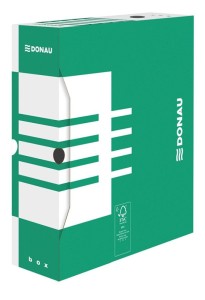 Pudło archiwizacyjne Donau A4 - zielony 100 mm x 340 mm x 297 mm (7661301FSC-06)