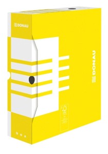 Pudło archiwizacyjne Donau A4 - żółty 100 mm x 340 mm x 297 mm (7661301FSC-11)