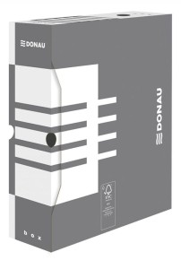 Pudło archiwizacyjne Donau A4 - szary 100 mm x 340 mm x 297 mm (7661301FSC-13)