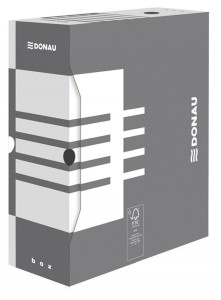 Pudło archiwizacyjne Donau A4 - szary 120 mm x 340 mm x 297 mm (7662301FSC-13)