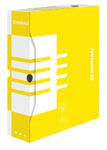 Pudło archiwizacyjne Donau A4 - żółty 80 mm x 340 mm x 297 mm (660301FSC-11)