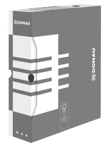 Pudło archiwizacyjne Donau A4 - szary 80 mm x 340 mm x 297 mm (660301FSC-13)