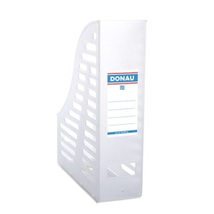 Pojemnik na dokumenty pionowy Donau A4 - przezroczysty 85 mm x 245 mm x 315 mm (7464001-09)