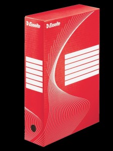 Pudło archiwizacyjne Esselte A4 - czerwony 245 mm x 80 mm x 345 mm
