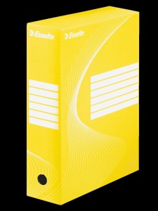 Pudło archiwizacyjne Esselte A4 - żółty 245 mm x 100 mm x 345 mm