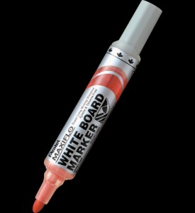 Marker suchościeralny Pentel, czerwony 2,0-2,5 mm okrągła końcówka