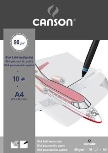 Kalka kreślarska Canson A4 - bezbarwny 90 g 210 mm x 297 mm (200005504)