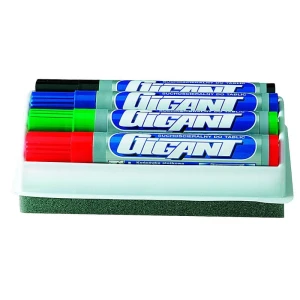 Marker suchościeralny Kamet + gąbka GIGANT, mix 1,5-2,5 mm okrągła końcówka (K-1113)
