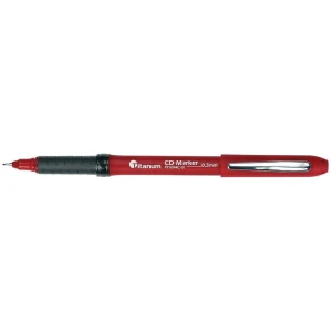 Marker do cd Titanum, czerwony 0,5 mm (PY1094C-01)