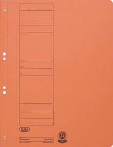 Skoroszyt Elba oczkowy A4 - pomarańczowy 250 g (100551874)