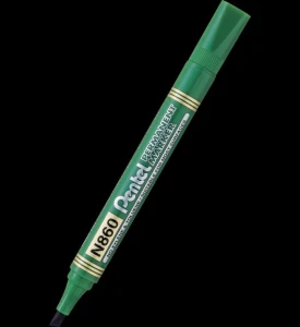 Marker permanentny Pentel, zielony 1,2-4,5 mm ścięta końcówka