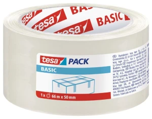 Taśma pakowa Tesa Basic przezroczysta 50 mm 66 m (58570-00000-00)