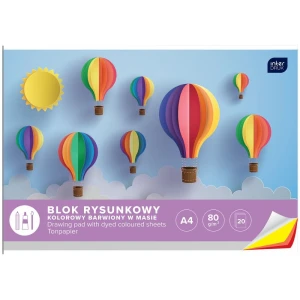 Blok rysunkowy Interdruk bloki A4 kolorowy 80g 20k 210 mm x 297 mm (BLRK)