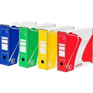 Pudło archiwizacyjne VauPe System 80 mm A4 - niebieski 330 mm x 290 mm x 80 mm (434/03)