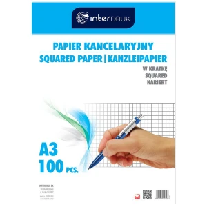 Papier kancelaryjny Interdruk A3 krata 297 mm x 420 mm (PAKA100)