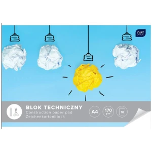 Blok techniczny Interdruk A4 biały 170g 10k (BLT)