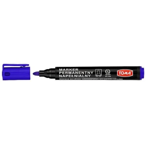 Marker permanentny Toma, niebieski 1,0-5,0 mm okrągła końcówka