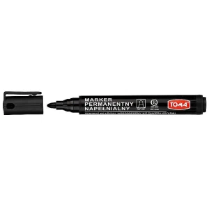 Marker permanentny Toma, czarny 1,5 mm okrągła końcówka (TO-222 3 2)