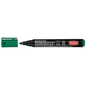 Marker permanentny Toma, zielony 1,0-5,0 mm okrągła końcówka