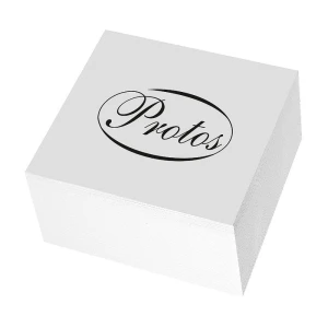 Kostka papierowa Protos klejona mała - biały 83 mm x 83 mm x 40 mm