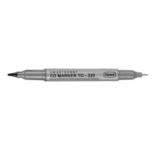 Marker do cd Toma dwustronny, czarny 0,5-0,8 mm (TO-320 3 2)