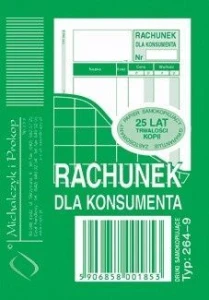 Druk samokopiujący Michalczyk i Prokop Rachunek dla konsumenta A7 80k. (264-9)