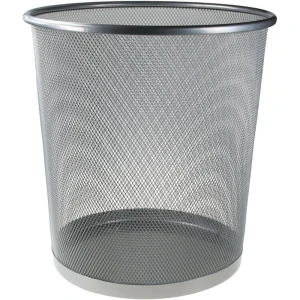 Kosz na śmieci Titanum metalowy 16l - wys. 28 cm, &Oslash; 26,5 cm srebrny (M-101S)