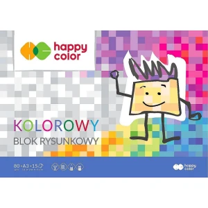 Blok rysunkowy Happy Color A3 kolorowy 80g 15k 297 mm x 420 mm (HA37083040-09)