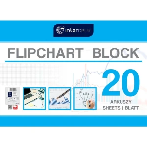 Blok do tablic flipchart Interdruk A1 20k. 80 g krata 1000 mm x 640 mm (FLI20#)