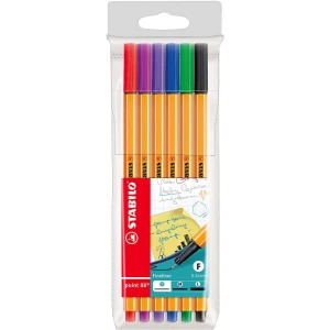Cienkopis Stabilo, mix 0,4 mm 6kol. (88/6)