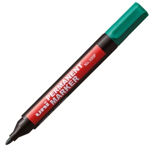 Marker permanentny Uni, zielony 1,0-3,0 mm okrągła końcówka (NO-320F)