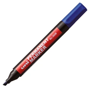 Marker permanentny Uni, niebieski 4,0 mm ścięta końcówka (NO-380B)